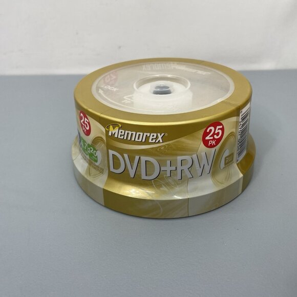 Memorex 25 Pack DVD RW 4x 4.7 GB 120 min Rewritable SEALED - Picture 1 of 5